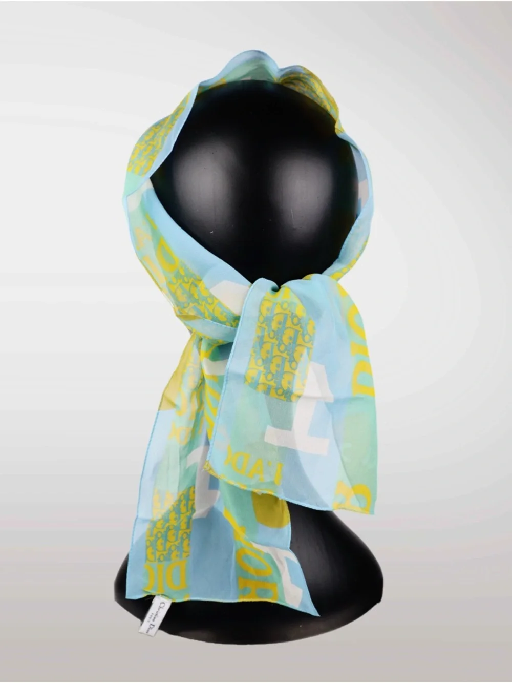 Auth Dior 1 Printed Silk Neckerchief/Scarf